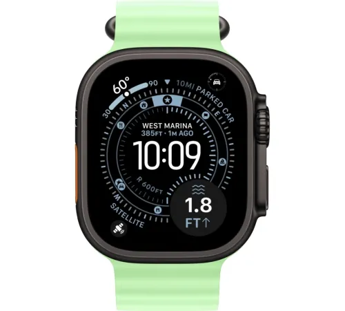 Смарт-часы Apple Watch Ultra 3, 49 мм, LTE, Neon Green, черный титан — купить в Москве