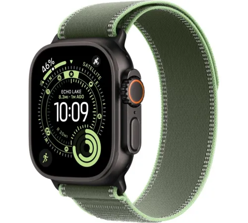 Умные часы Apple Watch Ultra 3 2025 49mm Black Titanium Case with Green/Neon Trail Loop (M/L) — купить в Москве