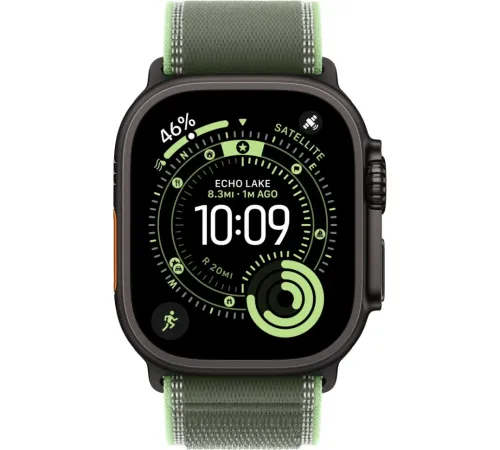 Умные часы Apple Watch Ultra 3 2025 49mm Black Titanium Case with Green/Neon Trail Loop (M/L) — купить в Москве