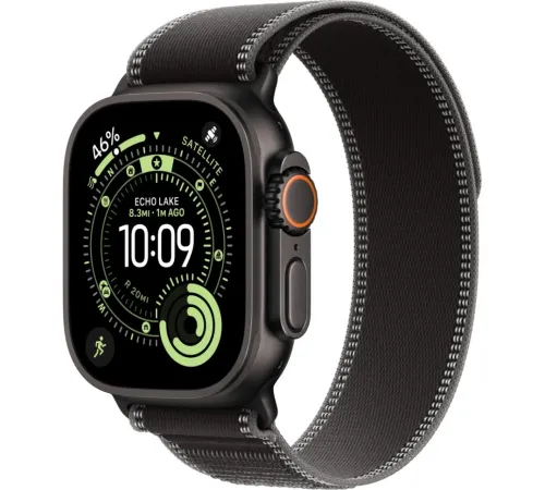 Умные часы Apple Watch Ultra 3 2025 49mm Black Titanium Case with Black/Charcoal Trail Loop (S/M) — купить в Москве