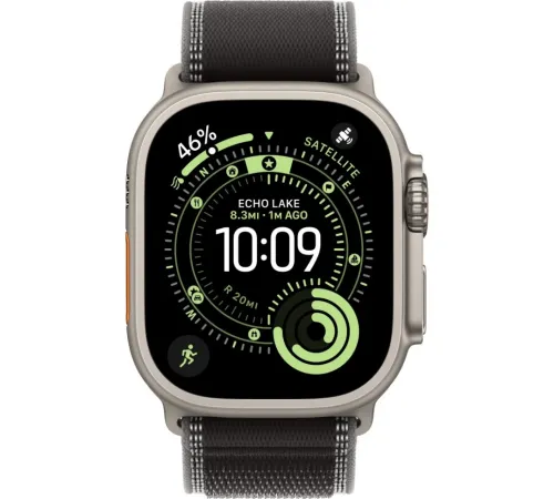 Смарт-часы Apple Watch Ultra 3, 49 мм, LTE, Natural Titanium, (M/L) титан натуральный с черно-угольным ремешком Trail Loop — купить в Москве
