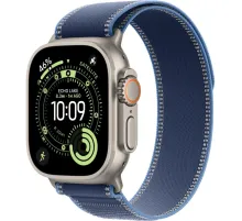 Смарт-часы Apple Watch Ultra 3, 49 мм, LTE, Natural Titanium, (M/L) титан натуральный с сине-голубым ремешком Trail Loop