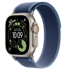 Смарт-часы Apple Watch Ultra 3, 49 мм, LTE, Natural Titanium, (M/L) титан натуральный с сине-голубым ремешком Trail Loop