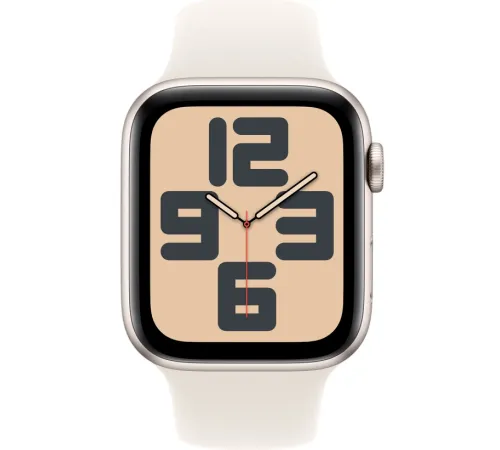 Смарт-часы Apple Watch SE 2024 (S/M), 44mm, Bluetooth, Starlight, золотистый — купить в Москве