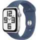 Смарт-часы Apple Watch SE 2024 (M/L), 44mm, Bluetooth, Silver/Denim, серебристый/джинсовый — купить в Москве