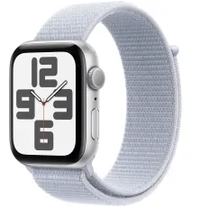 Смарт-часы Apple Watch SE 2024 44mm, Bluetooth, Silver/Blue Cloud, серебристый/голубой