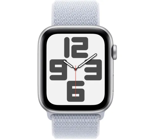 Смарт-часы Apple Watch SE 2024 44mm, Bluetooth, Silver/Blue Cloud, серебристый/голубой — купить в Москве