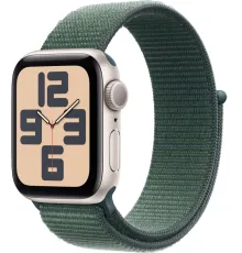 Смарт-часы Apple Watch SE 2024 44mm, Bluetooth, Starlight/Lake Green, золотистый/зеленый