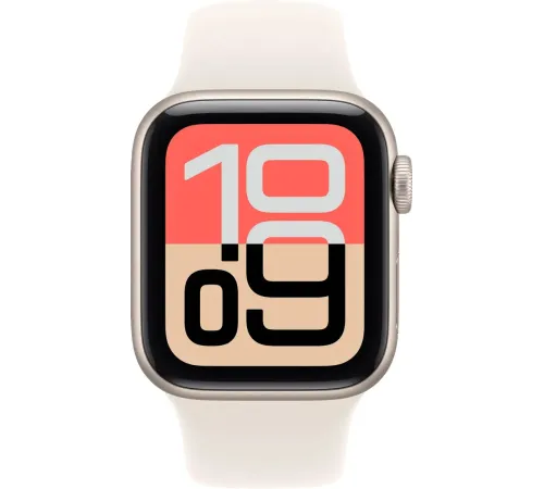 Смарт-часы Apple Watch SE 3 (M/L) 40мм, Starlight Aluminum Case with Starlight Sport Band (Сияющая звезда) — купить в Москве